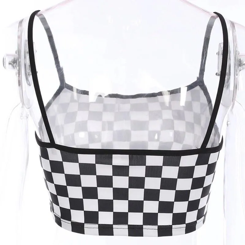 Checkered Crop Top 🖤