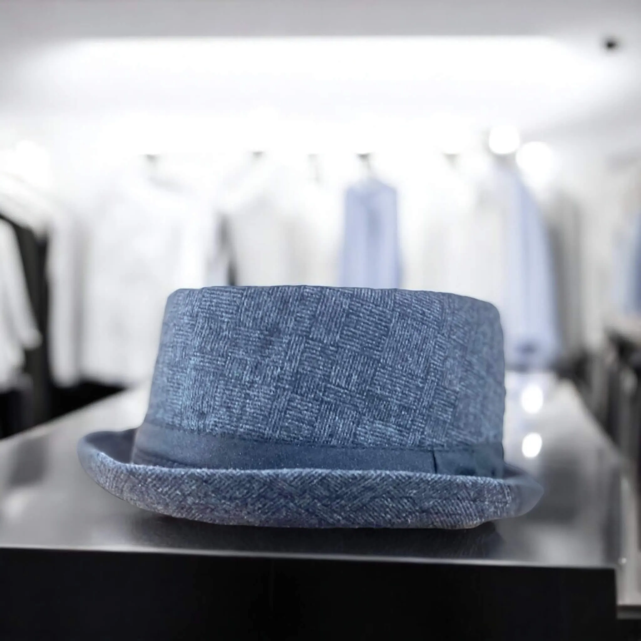 Checks Pork Pie Fedora Hat