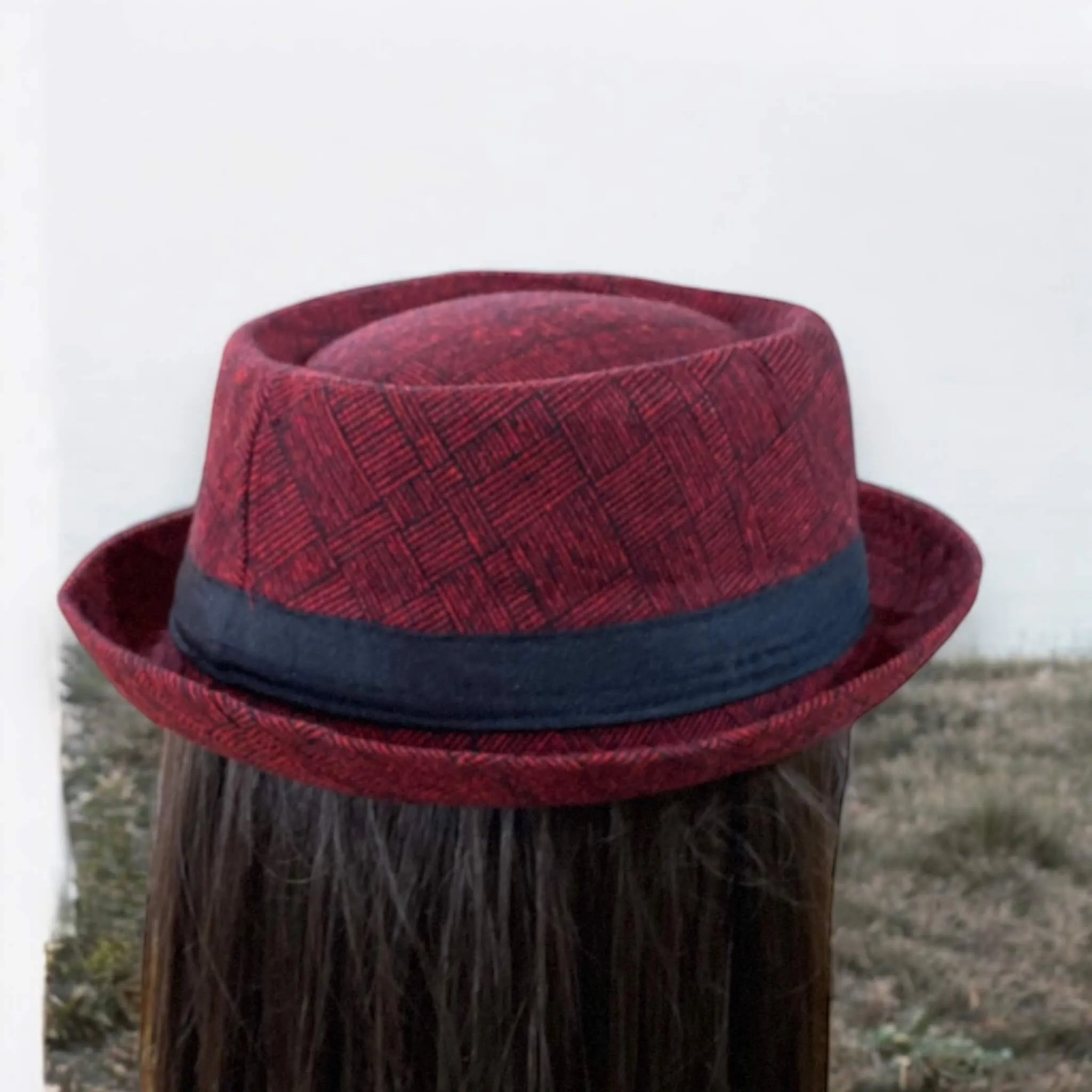 Checks Pork Pie Fedora Hat