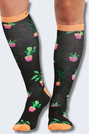 Cherokee Women's 10-15mmHg Plant Mom Support Socks