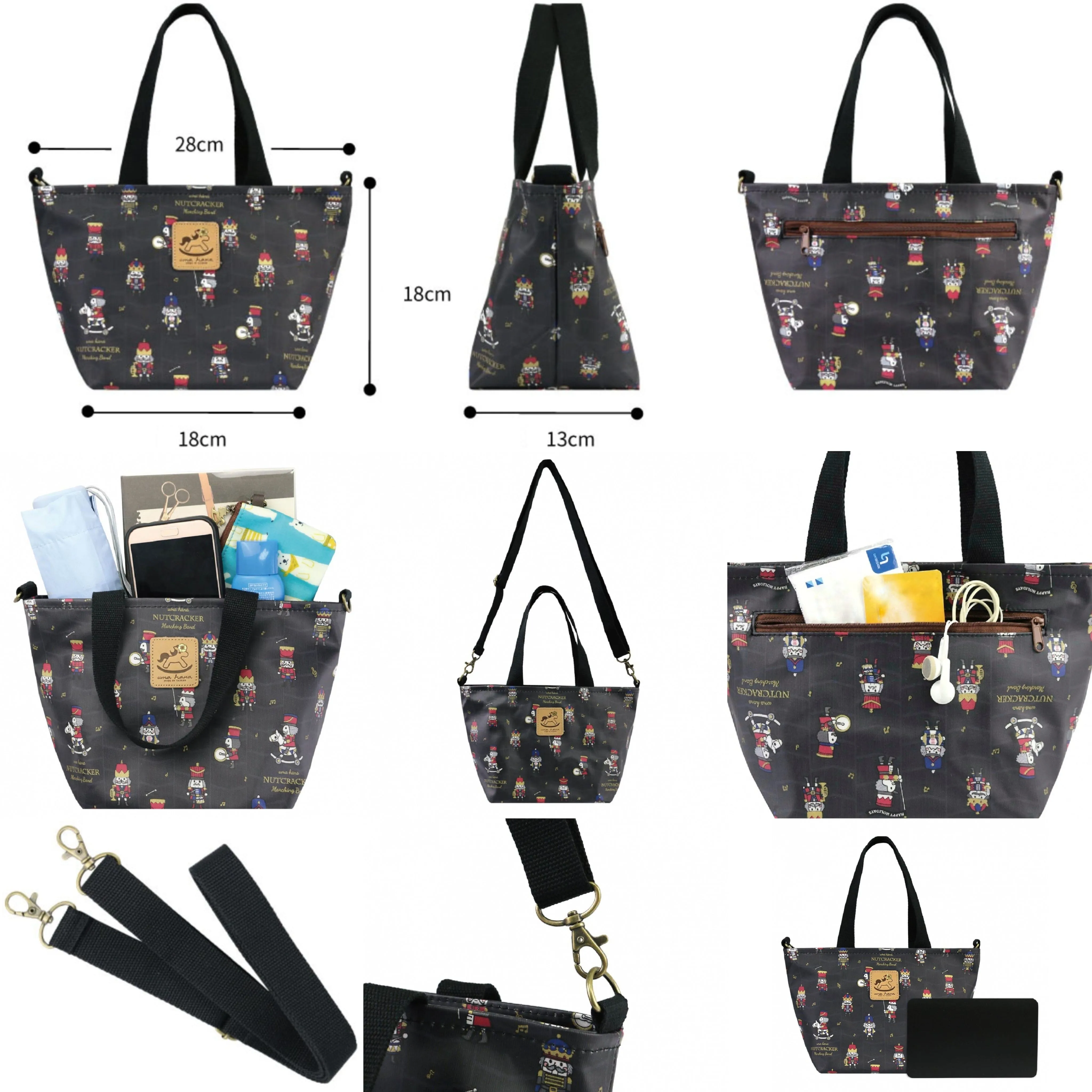Cherry Red Color Me Corgi Mini Travel Tote