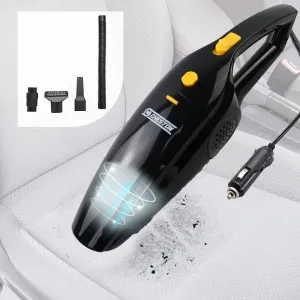 CHESTON Car Vacuum Cleaner 12V DC | Portable Handheld Interior Mini Vacuum for Car Seat Pet Hair & Multiple Uses | 4.5m Cord HEPA Filter & 4 Nozzle & Accessories | 100W Power 3500 pa  Suction