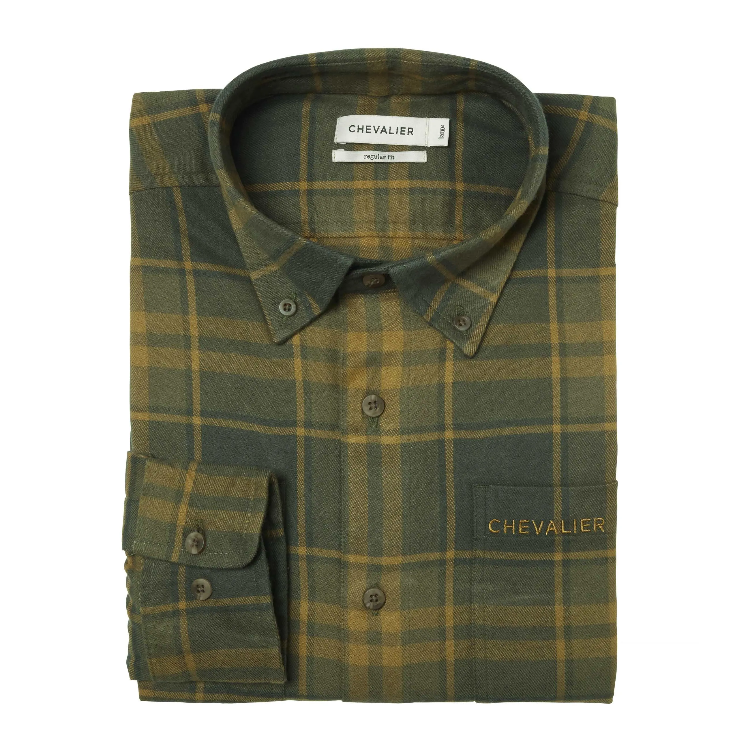 Chevalier Men&#x27;s Ash Shirt Dark Green Checked | Buy Chevalier Men&#x27;s Ash Shirt Dark Green Checked here | Outnorth