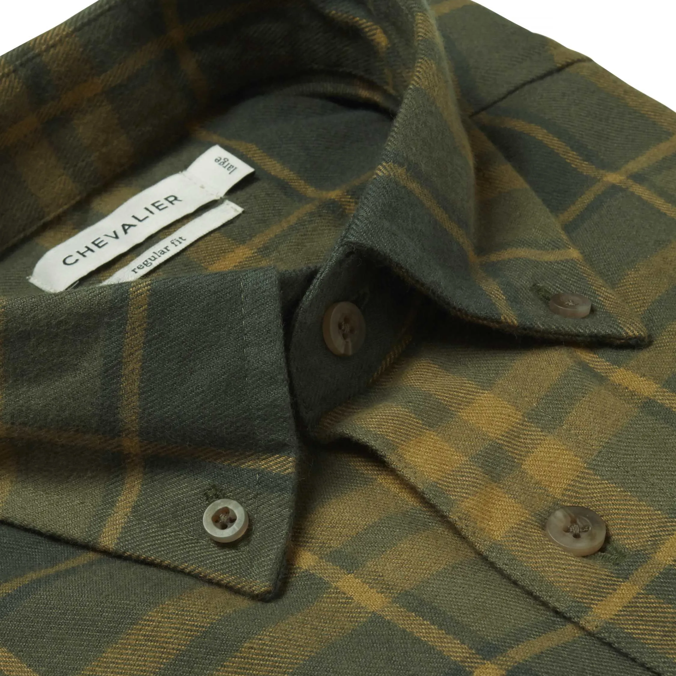 Chevalier Men&#x27;s Ash Shirt Dark Green Checked | Buy Chevalier Men&#x27;s Ash Shirt Dark Green Checked here | Outnorth