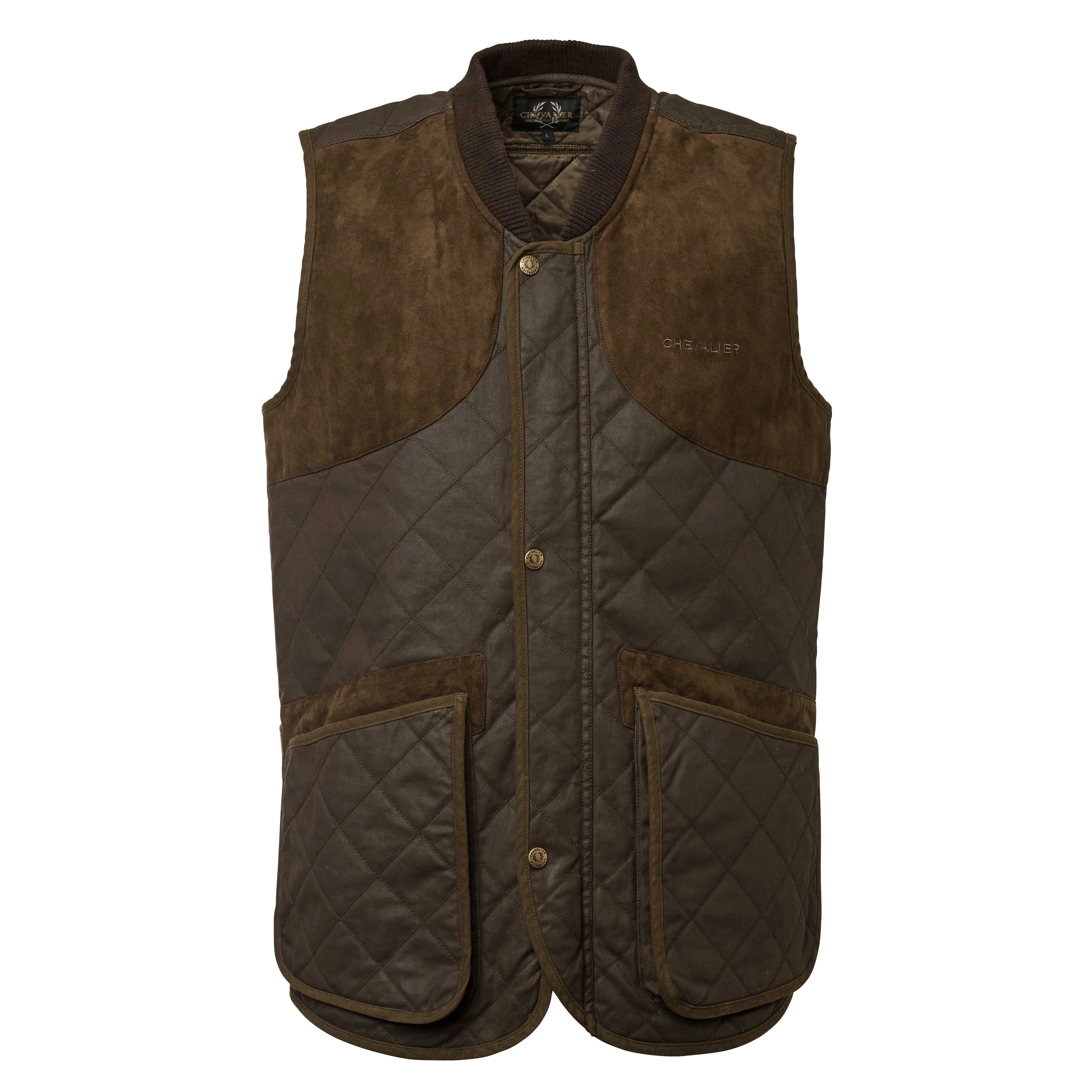 Chevalier Men&#x27;s Vintage Shooting Vest Leather Brown | Buy Chevalier Men&#x27;s Vintage Shooting Vest Leather Brown here | Outnorth
