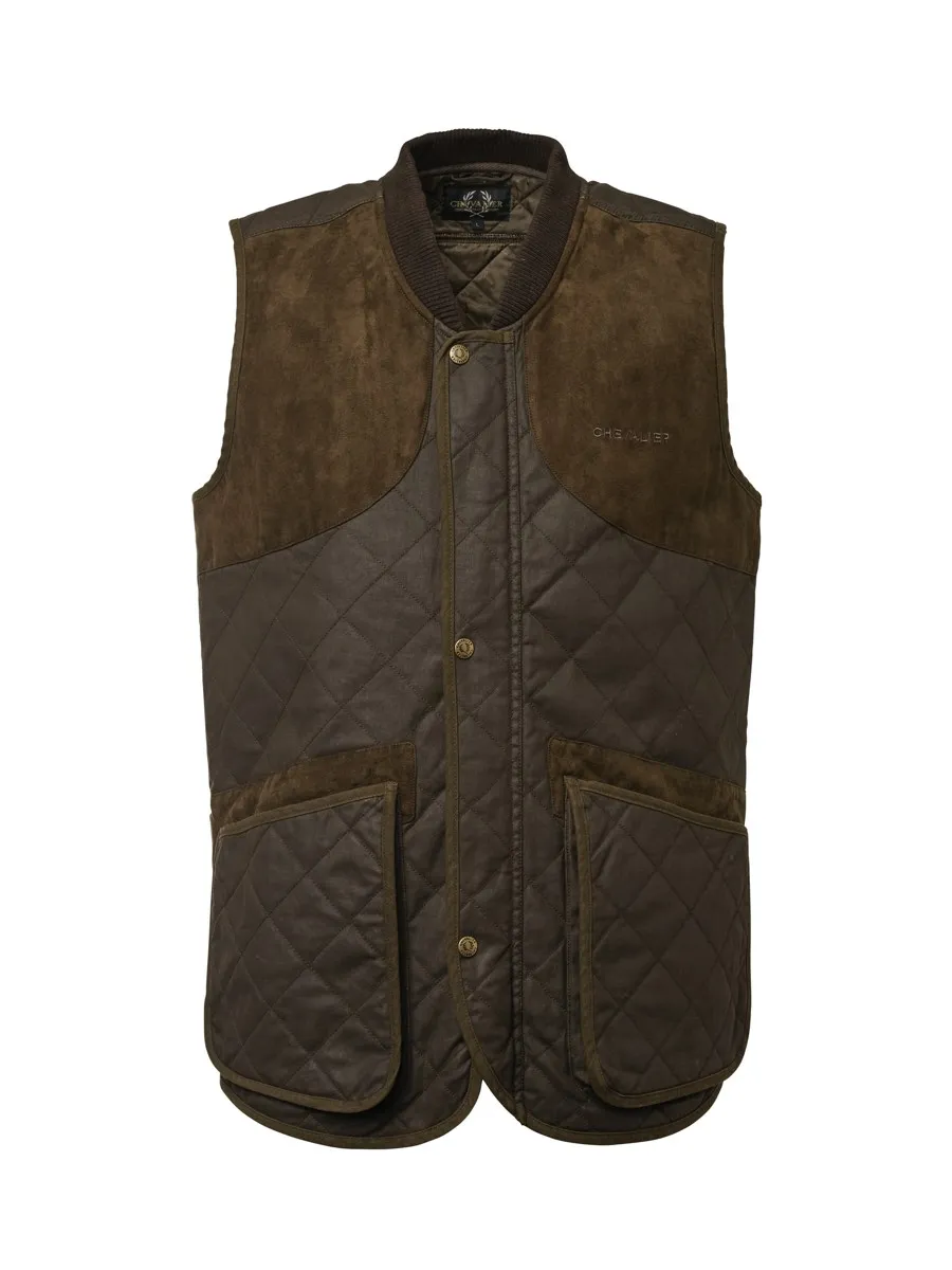 Chevalier Men&#x27;s Vintage Shooting Vest Leather Brown | Buy Chevalier Men&#x27;s Vintage Shooting Vest Leather Brown here | Outnorth