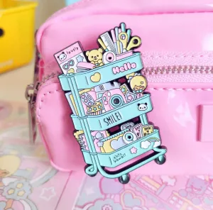 Chic Kawaii Scrap Cart Polly Pocket Toys Pin