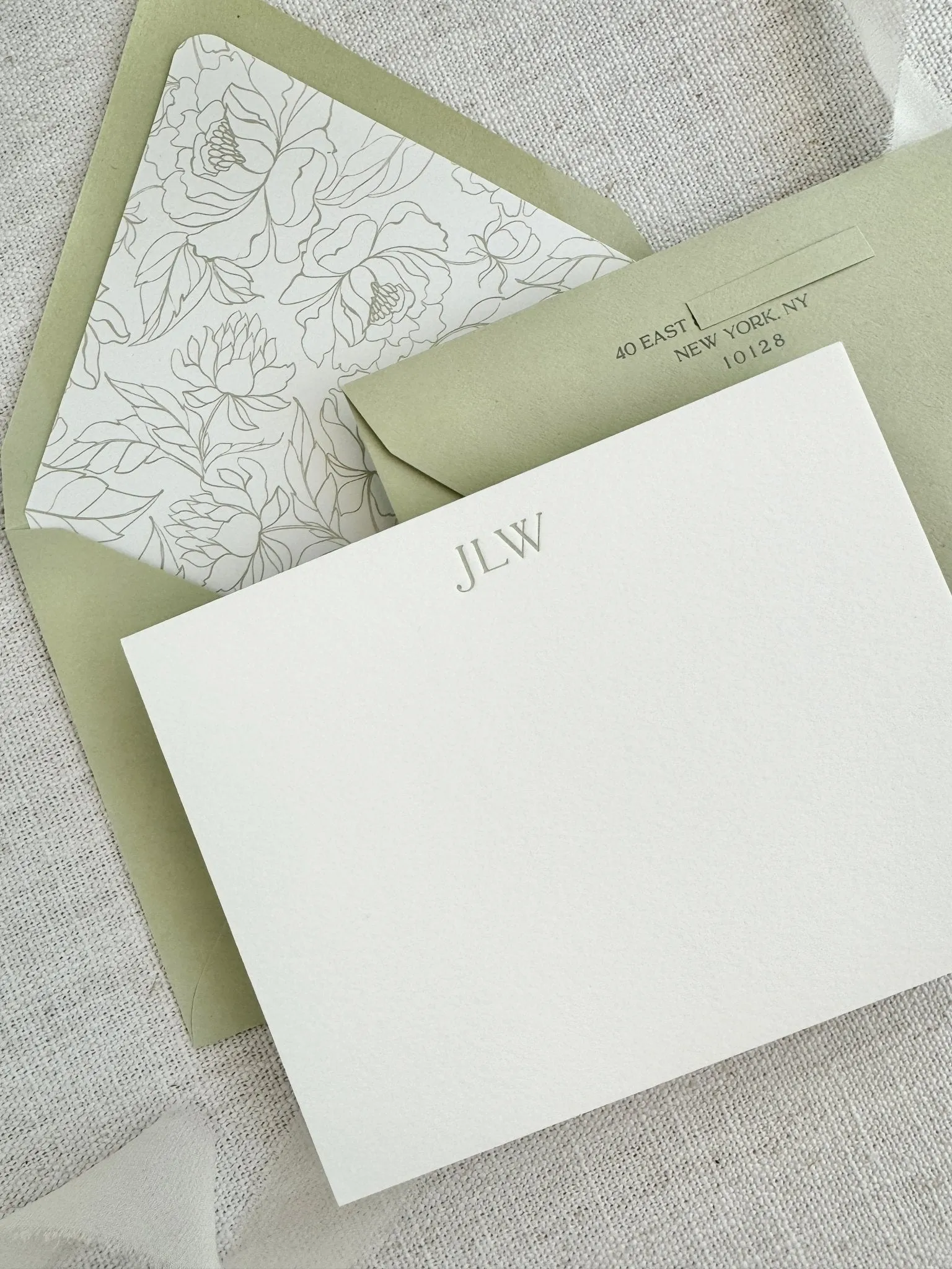 Chic Monogram - Letterpress Stationery