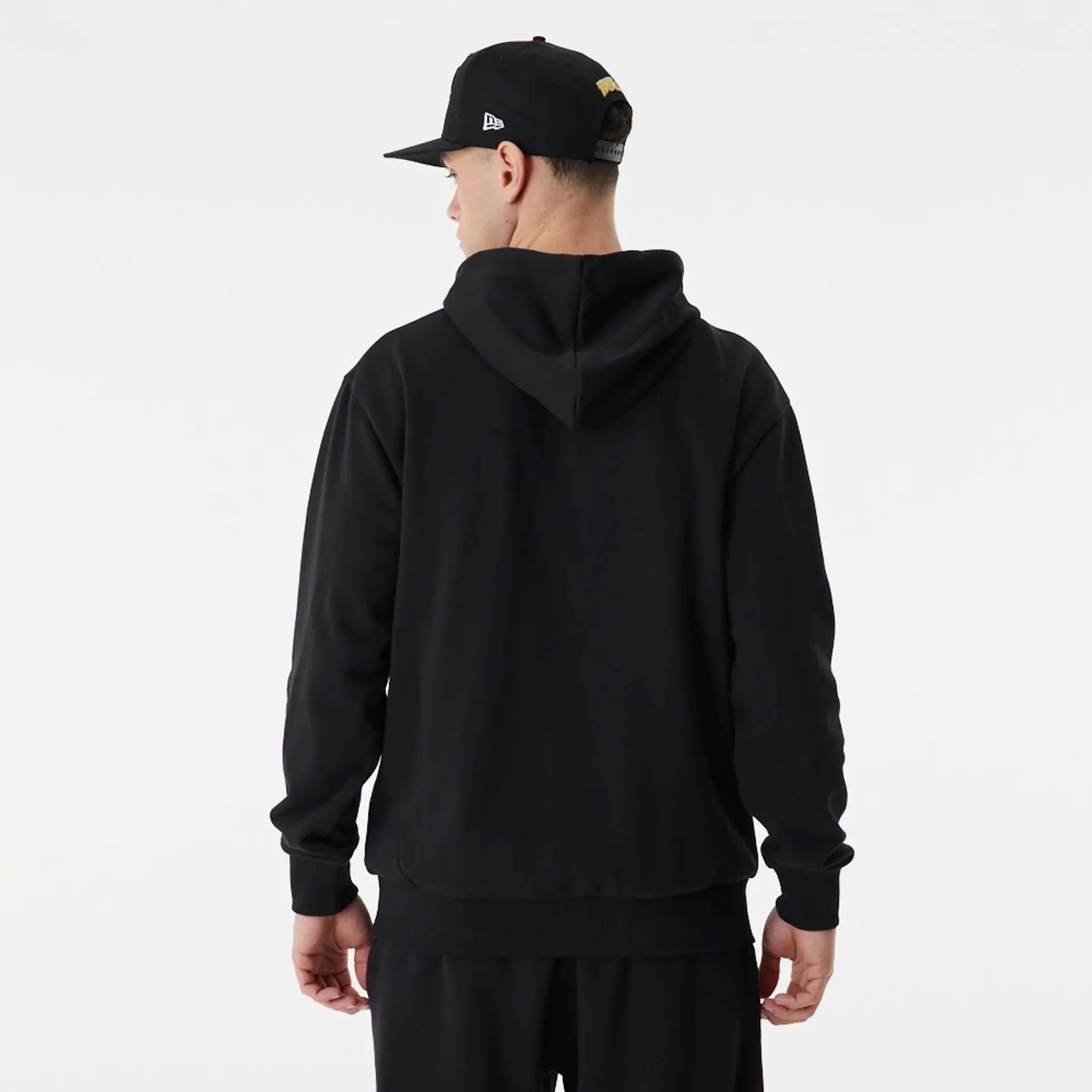Chicago Bulls Team Script Black Oversized Hoodie