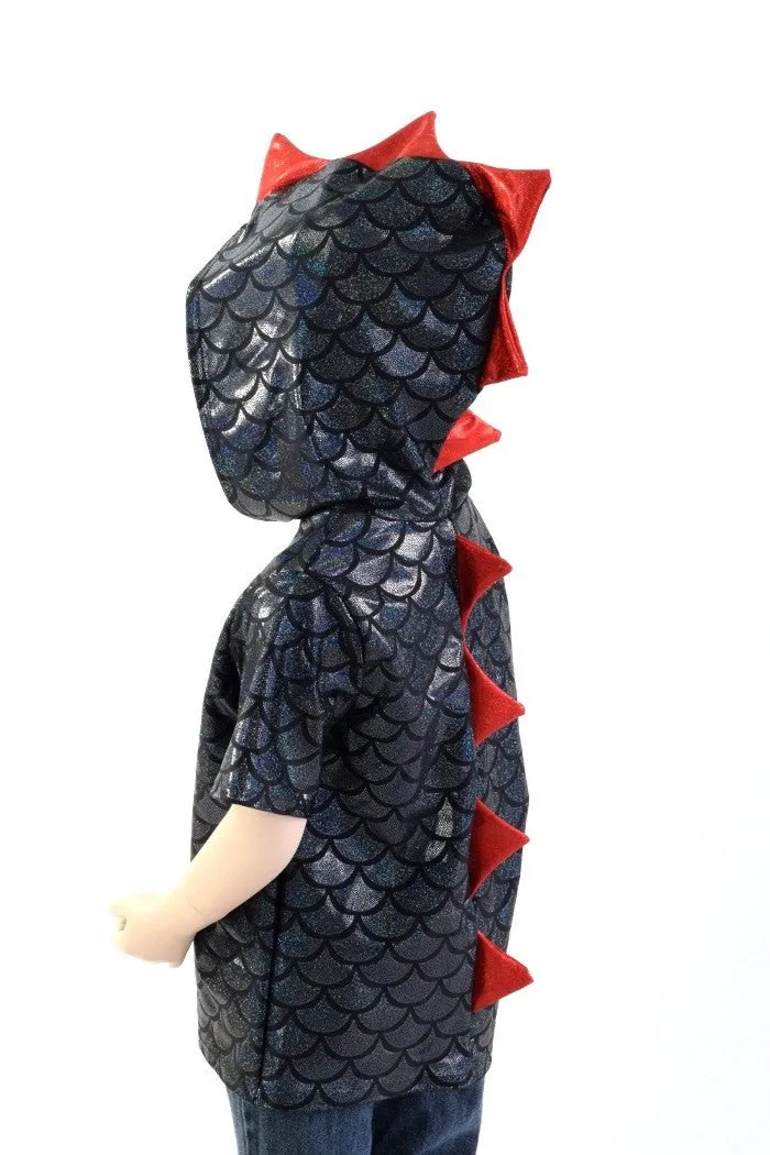Childrens Black & Red Dragon Hoodie