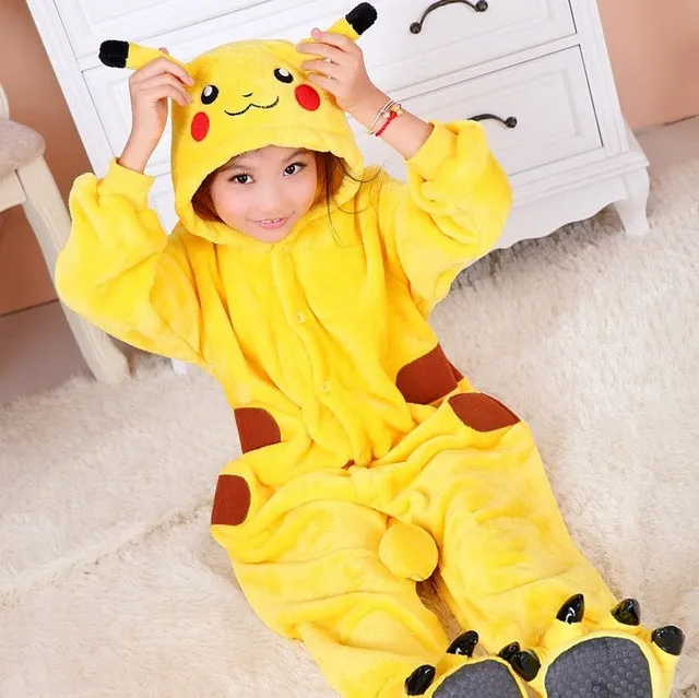 Children's Pokemon Smiling Pikachu Kigurumi