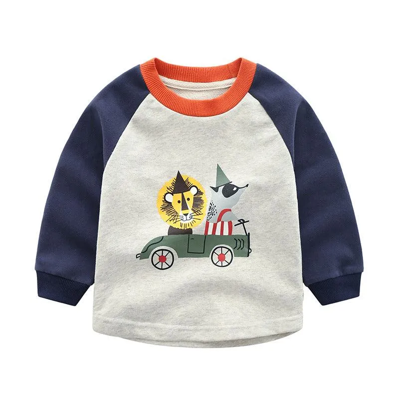 Children's Thickened A Cotton T-shirt Cartoon Top