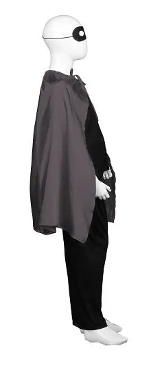 Child's Superhero Party Cape with Mask Set Costume | Black Cosplay