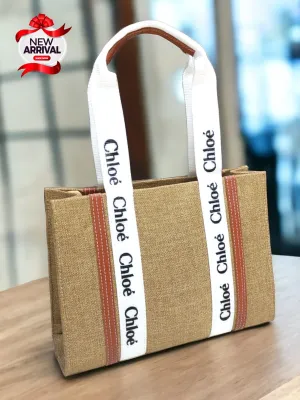 Chloe-Inspired Tote Bag for Girls with Unique Design (Beige-C)