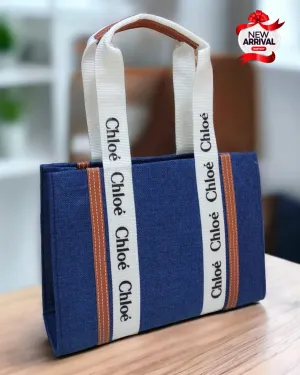 Chloe-Inspired Tote Bag for Girls with Unique Design (Blue)