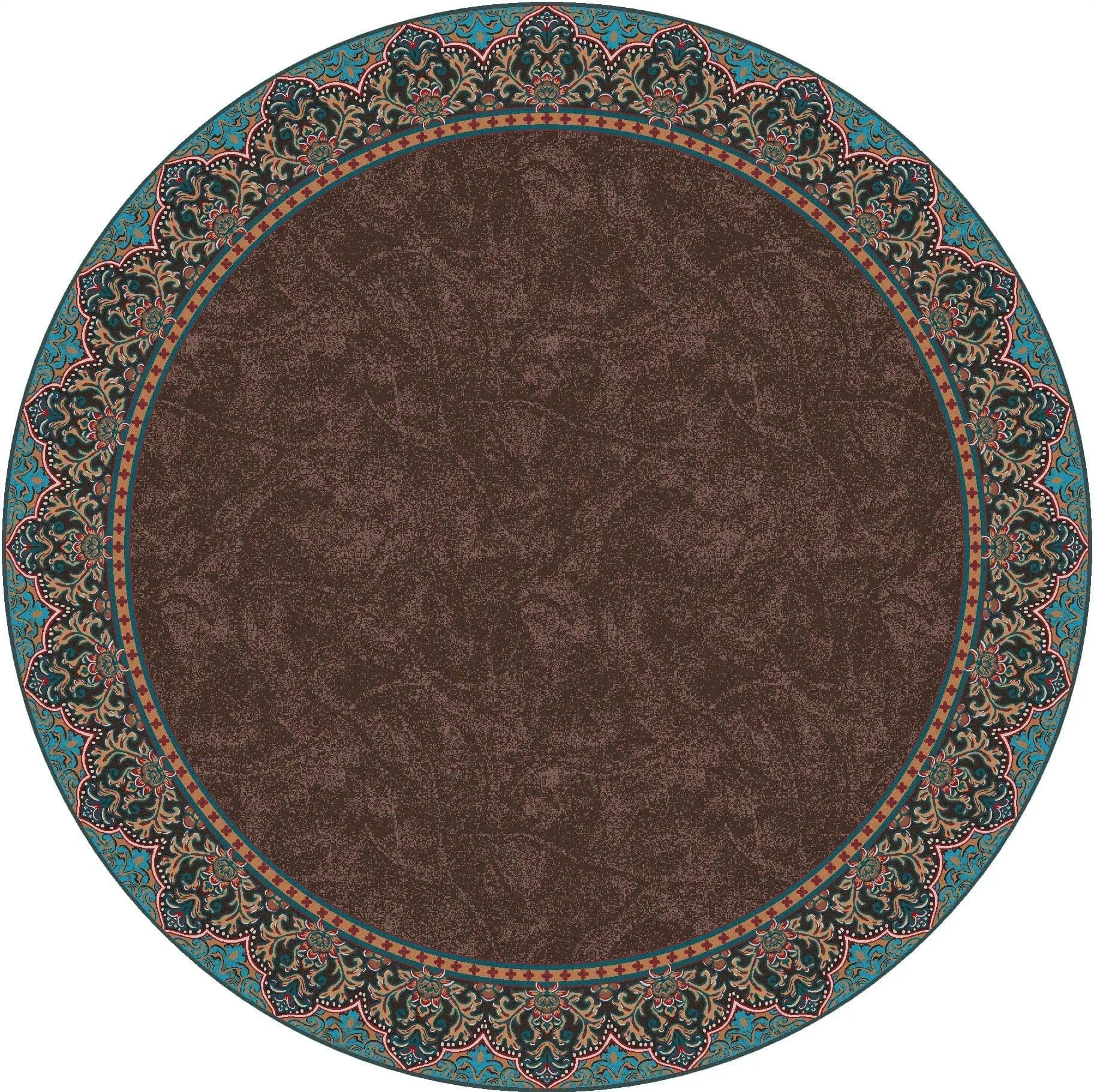 Chocolate & Turquoise Western Rugs