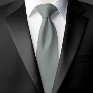 Chokore Dark Grey Twill Silk Tie - Solids line