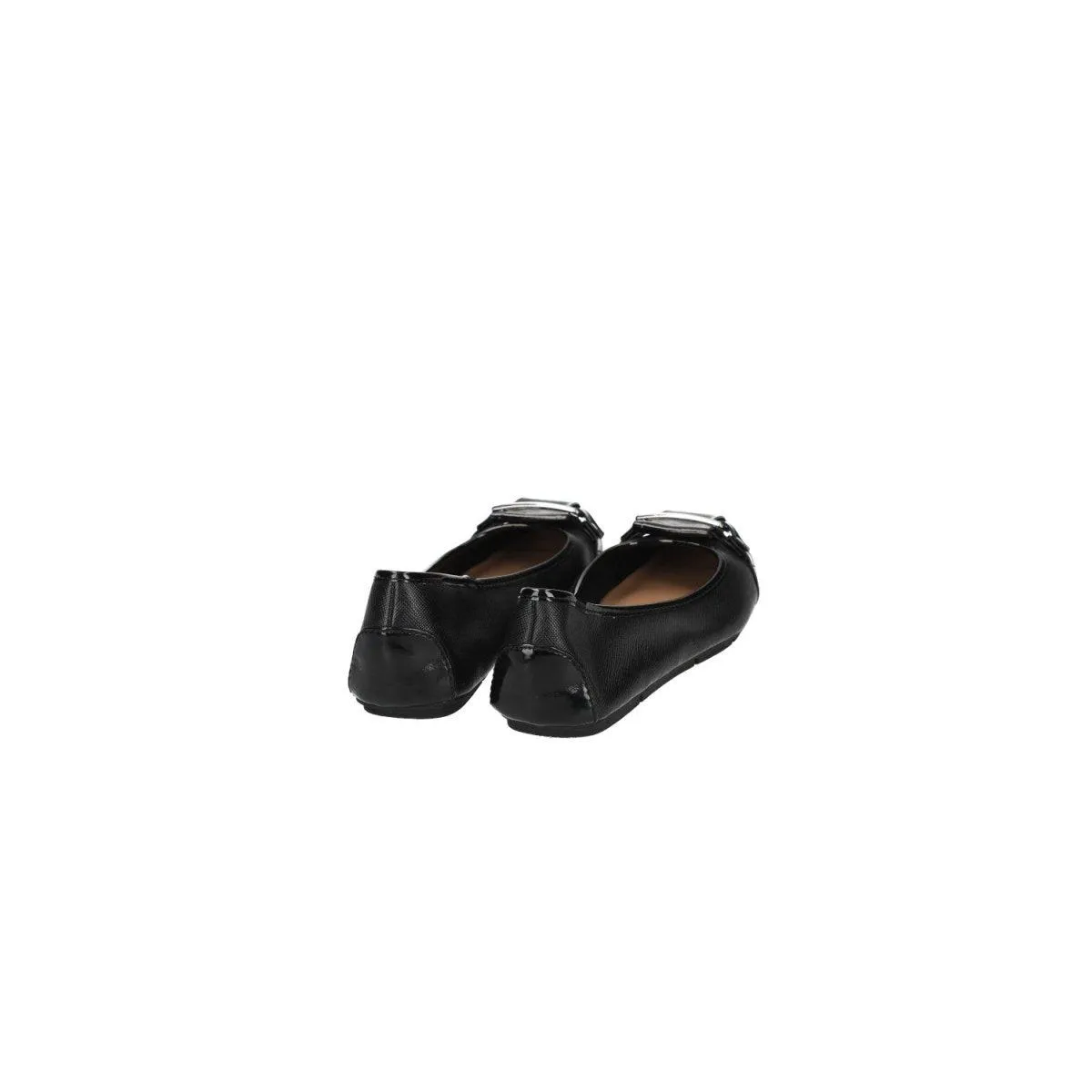 Christian Siriano Daphne Buckle Ballerinas Leather Black Colour For Women