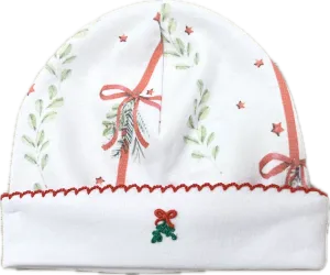 Christmas Bows & Mistletoe Baby Hat