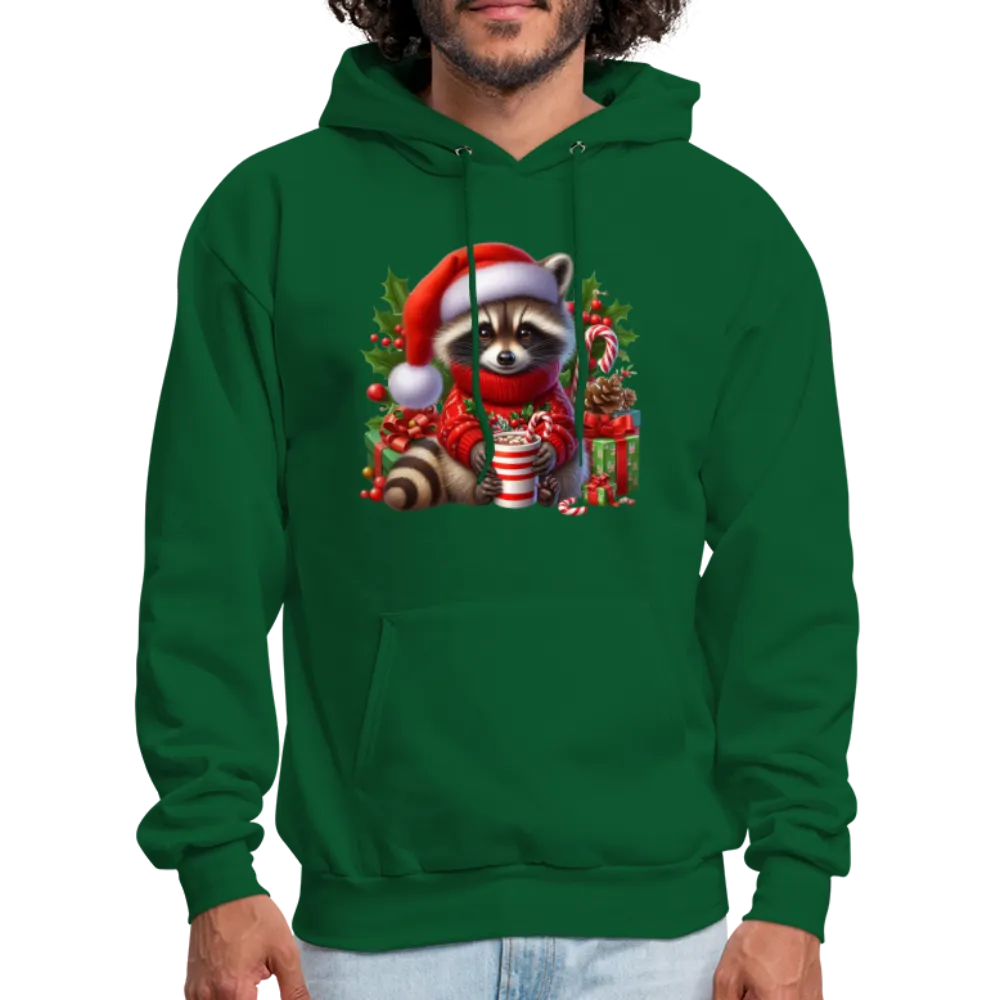 Christmas Cute Feral Raccoon Hoodie