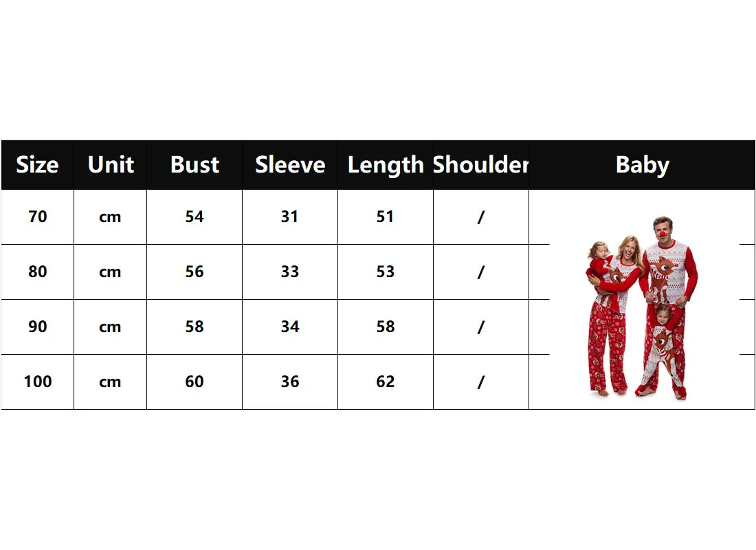 Christmas Pajamas Matching Family Outfits Parent-child Wear Cartoon  Printed Homeware Mom and Dad Daughter Clothes