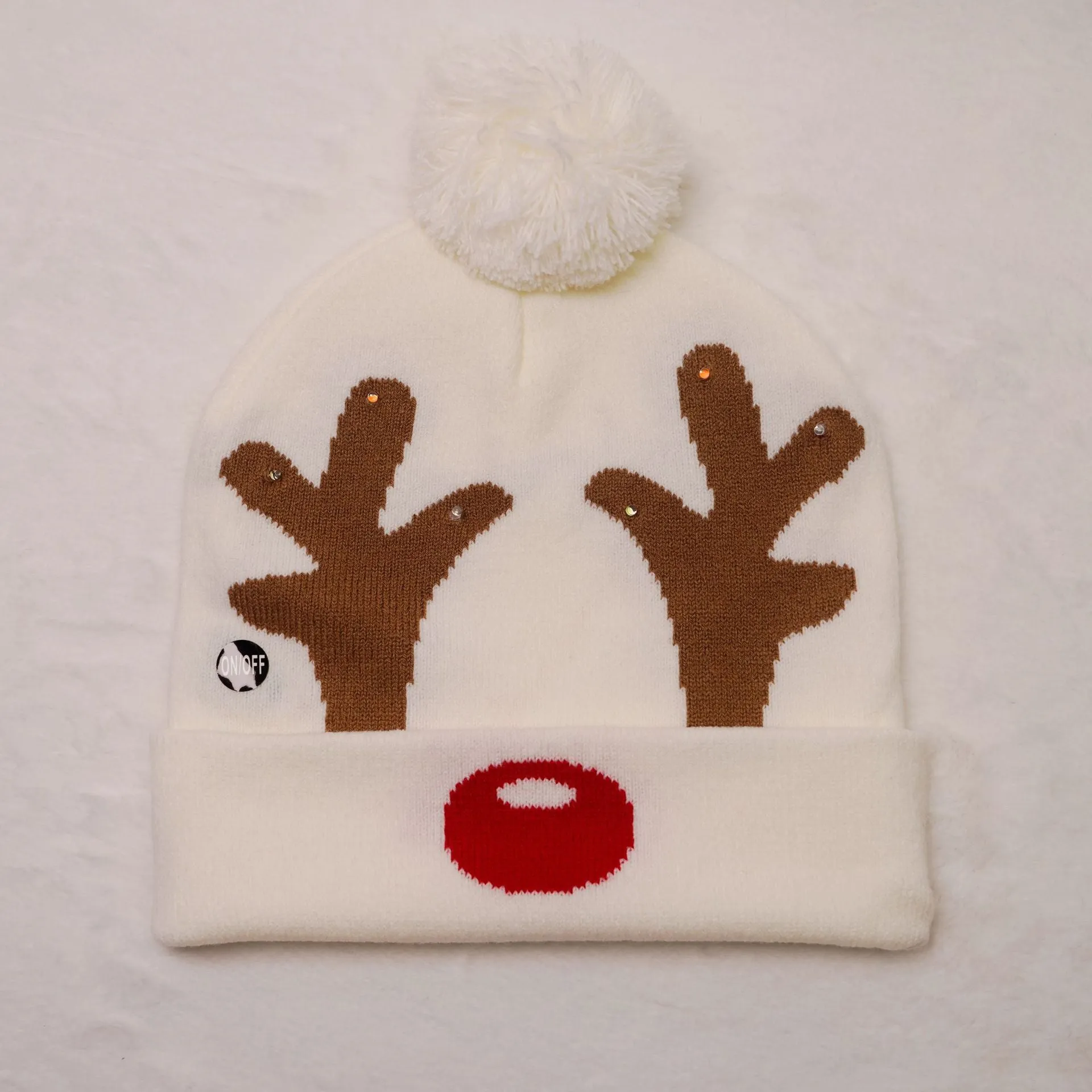 CHRISTMAS PARTY LED LIGHT KNITTED JACQUARD KNITTED YARN HAT