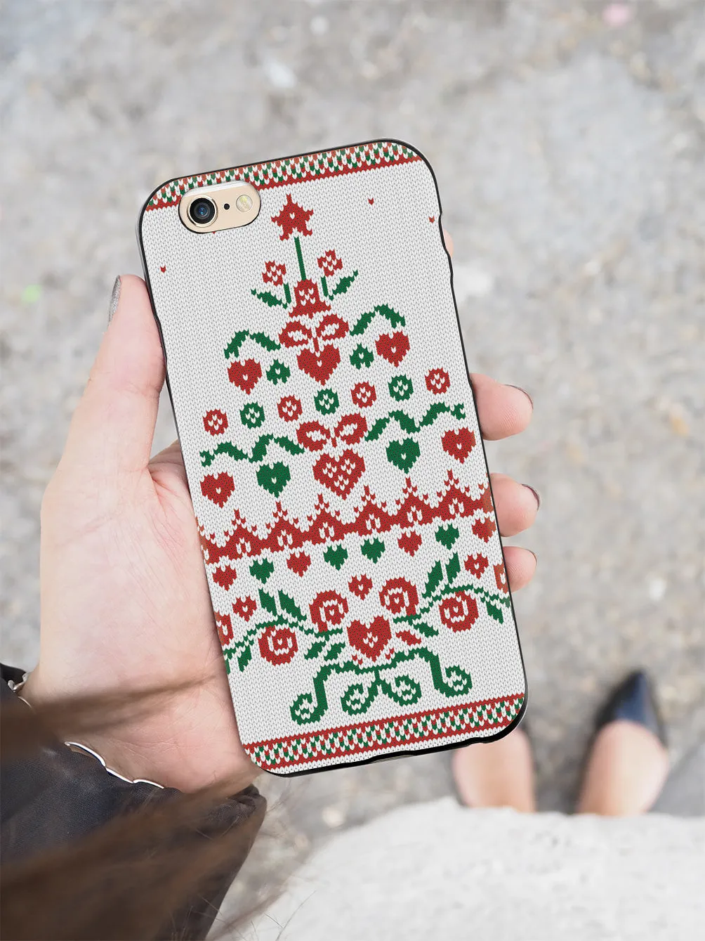 Christmas Tree Sweater Texture - Black Case
