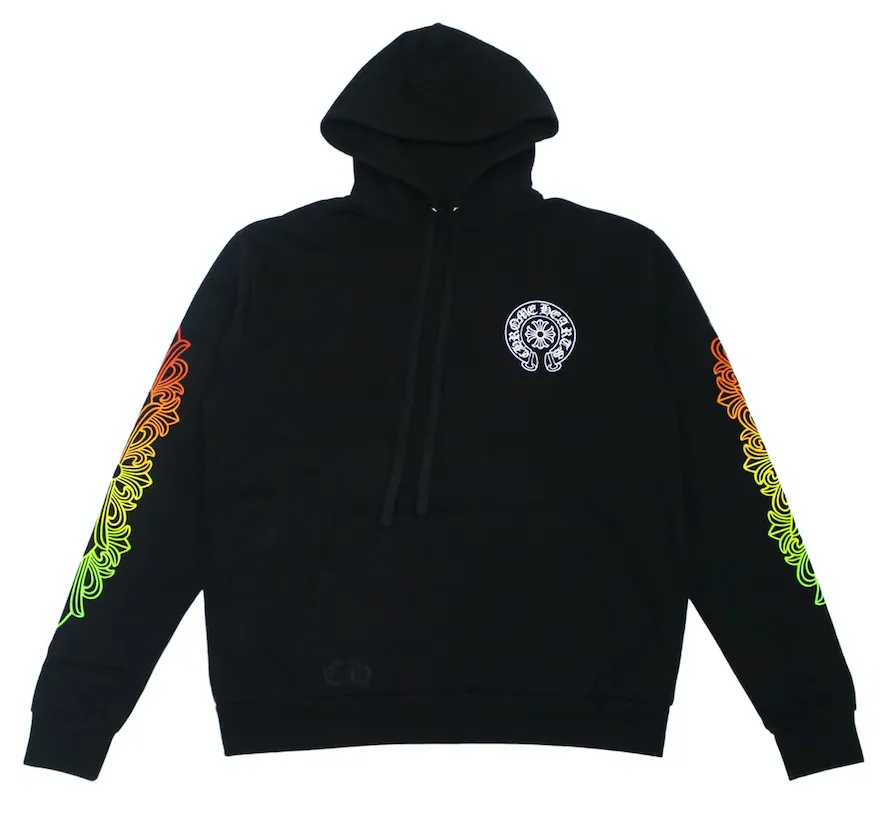 Chrome Hearts Floral Sleeve Gradient Made In Hollywood Hoodie Black/Gradient