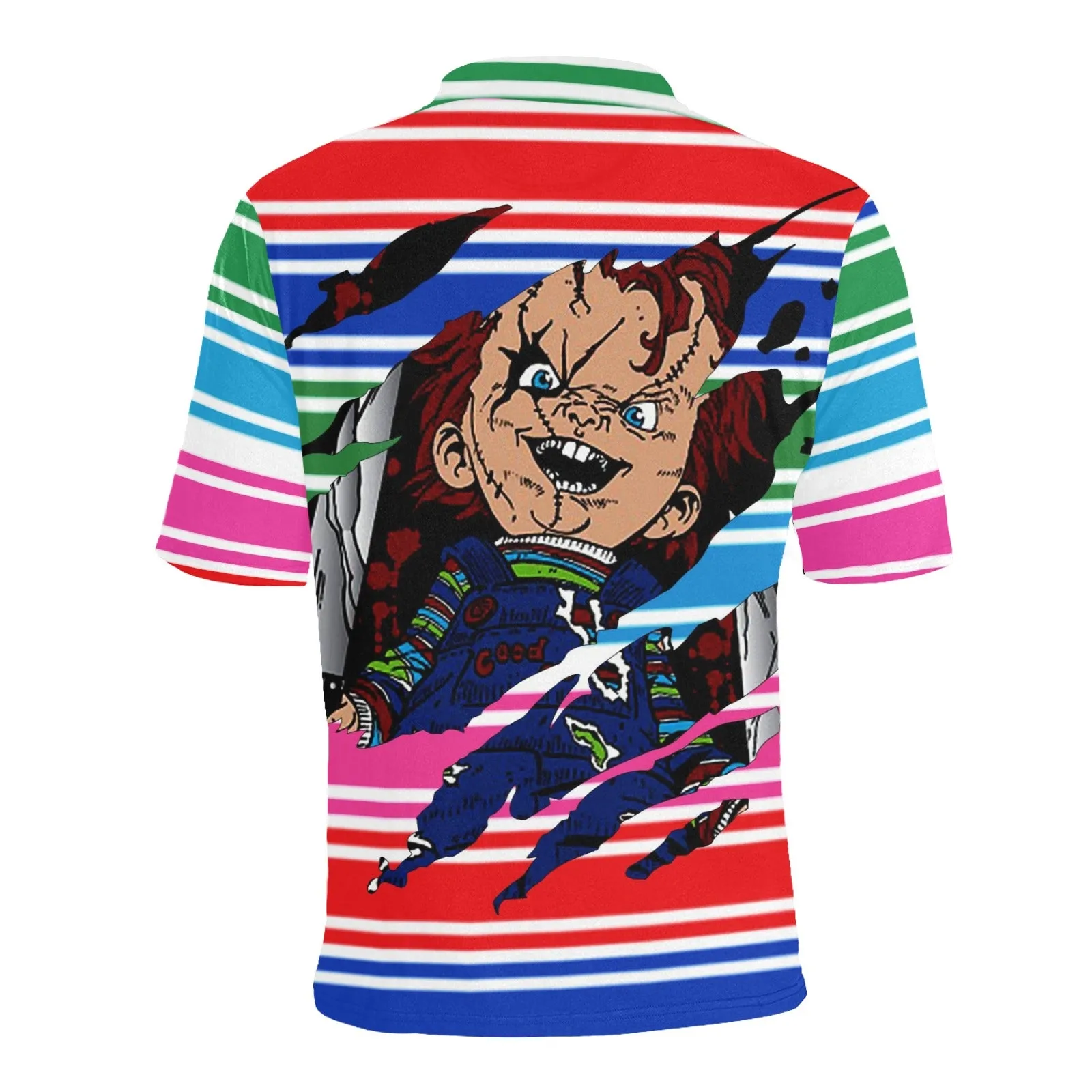 CHUCCY Men's All Over Print Polo Shirt