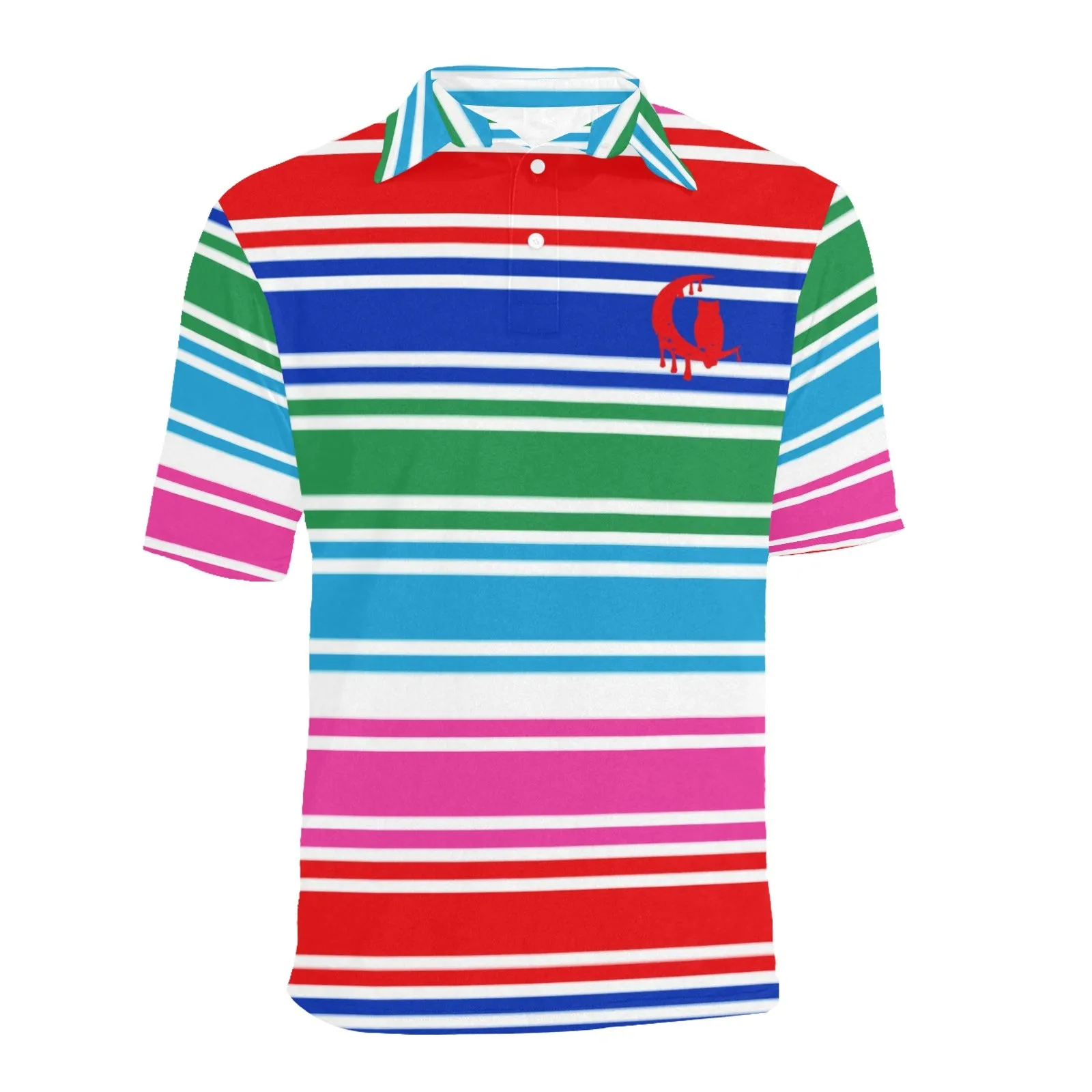 CHUCCY Men's All Over Print Polo Shirt