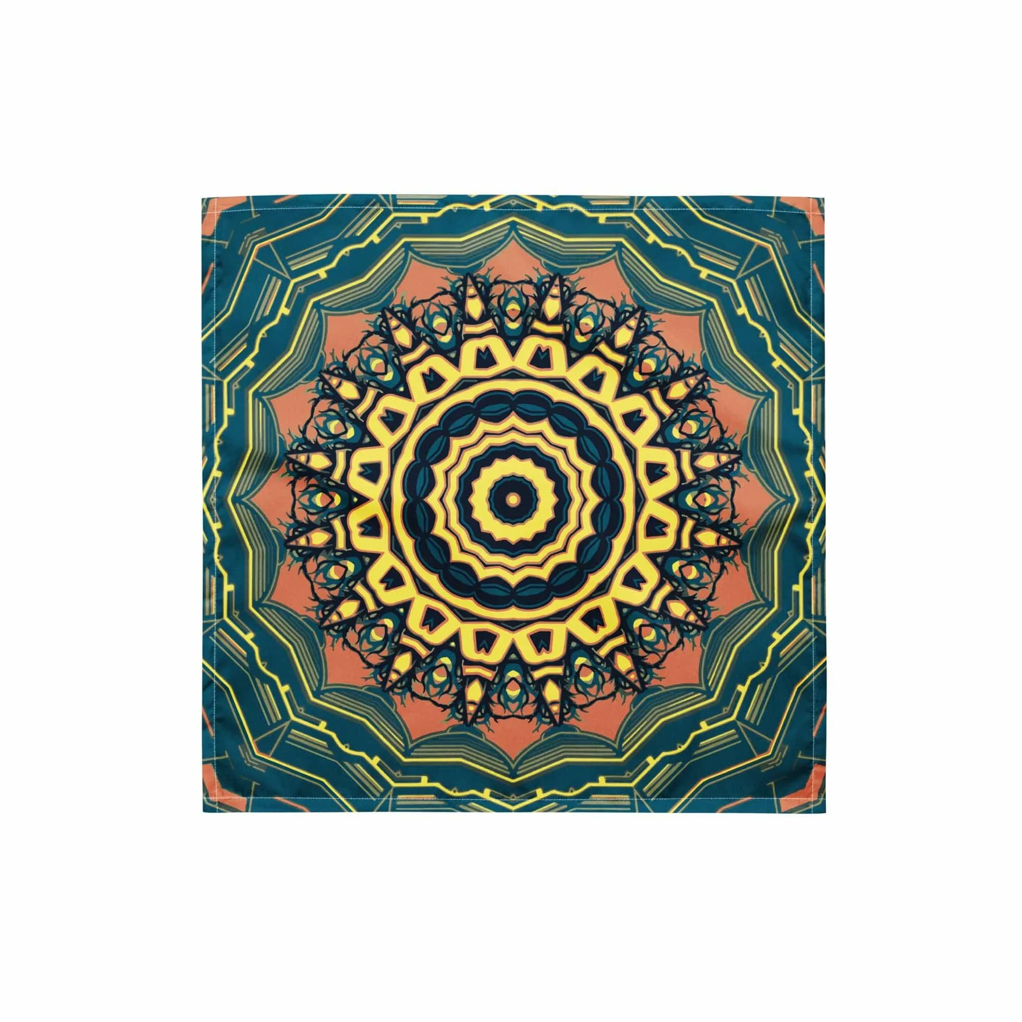 Circular Native American Geometric Pattern Designer Neckerchief Bandana
