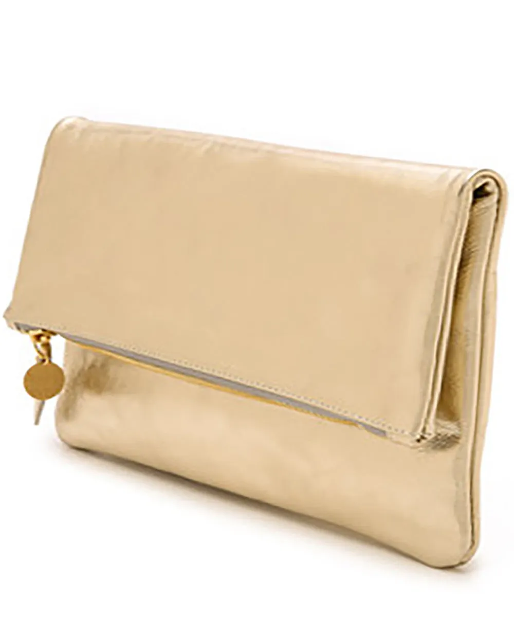 Clare V.  Foldover Clutch Gold