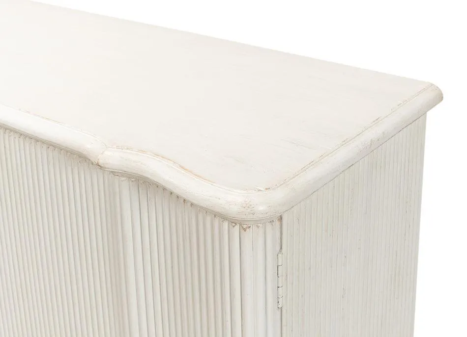 Clarisse Antique White Ribbed 2-Door Sideboard