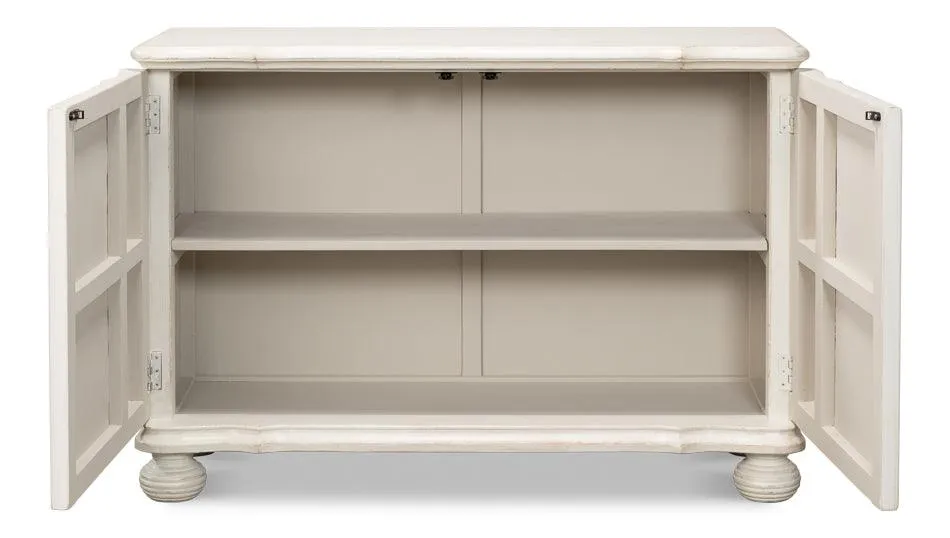 Clarisse Antique White Ribbed 2-Door Sideboard