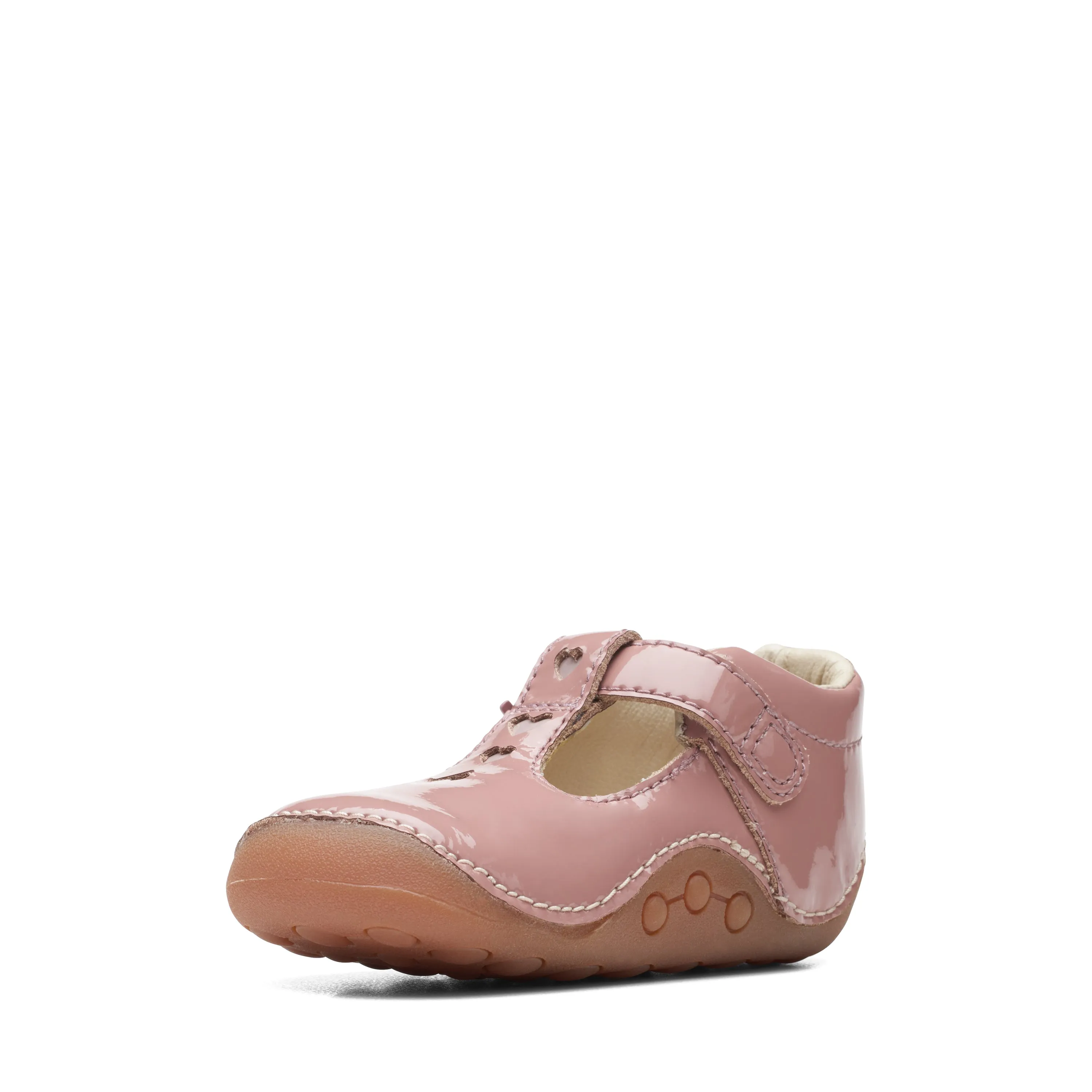 Clarks Tiny Beat Infant Girls Dusty Pink T-Bar Shoe