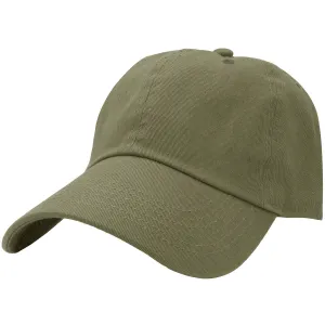 Classic Baseball Cap Soft Cotton Adjustable Size - Army Green
