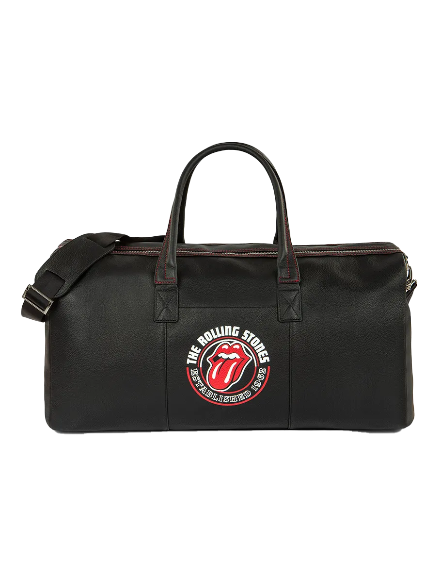 Classic Logo Premium Pebbled Leather Duffle Bag