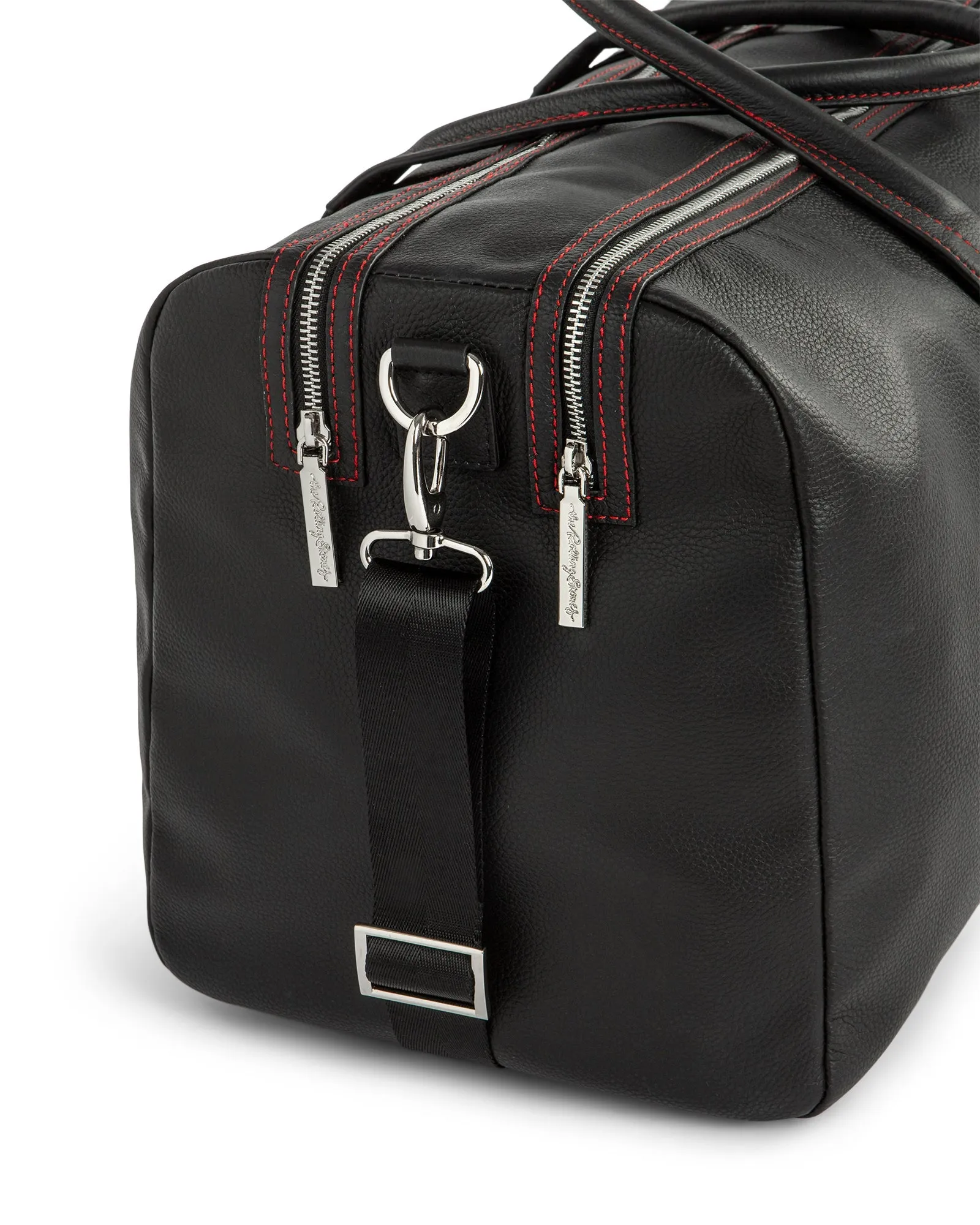 Classic Logo Premium Pebbled Leather Duffle Bag
