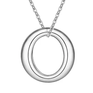 Classic O Silver Pendant Necklace for Women Special Occasion Holiday Birthday