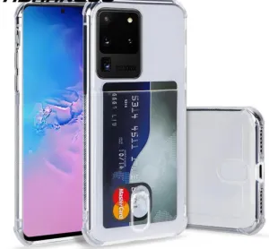 Clear Credit Card Holder Phone Case For Samsung