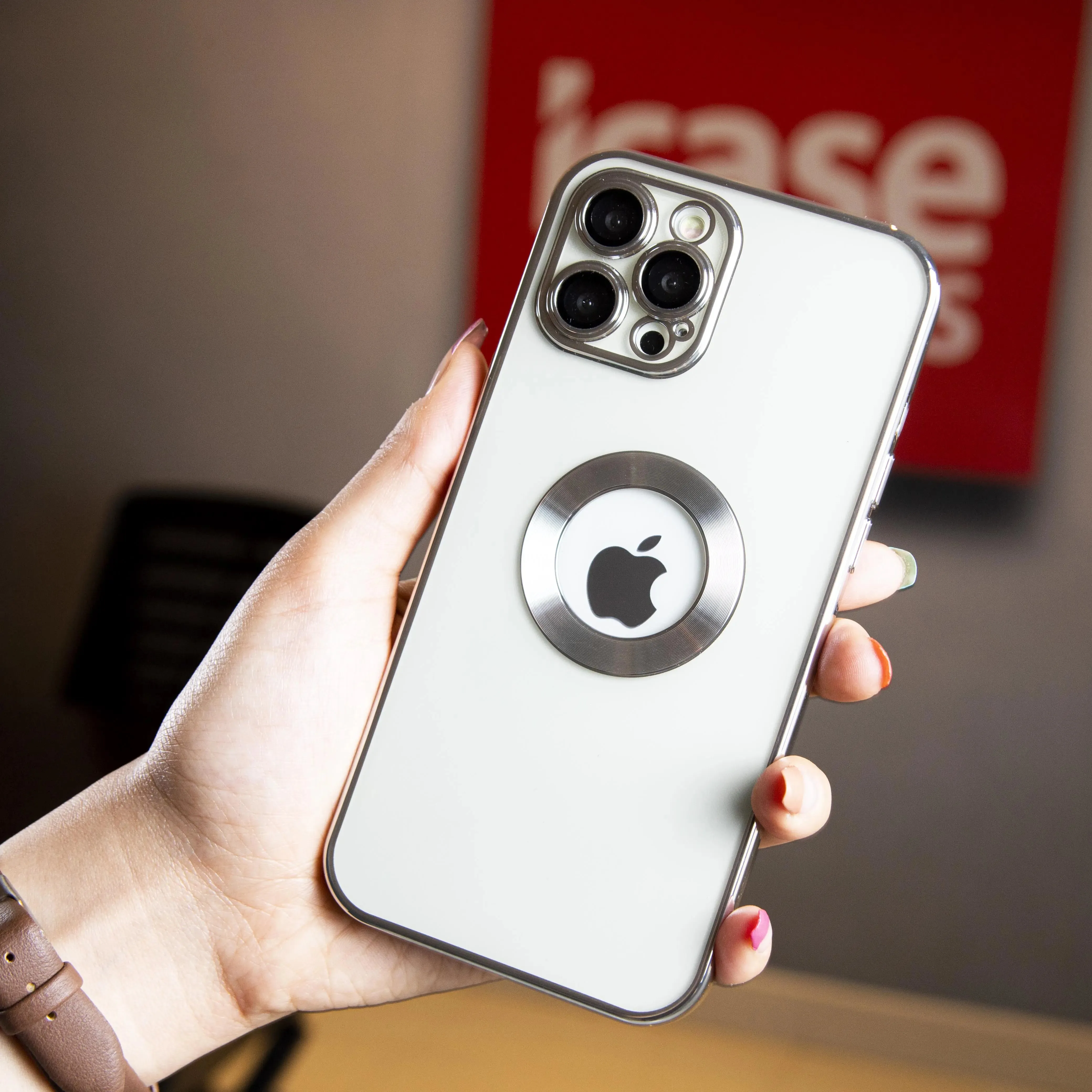 Clear Luxury Plated Liquid Silicon Phone Case