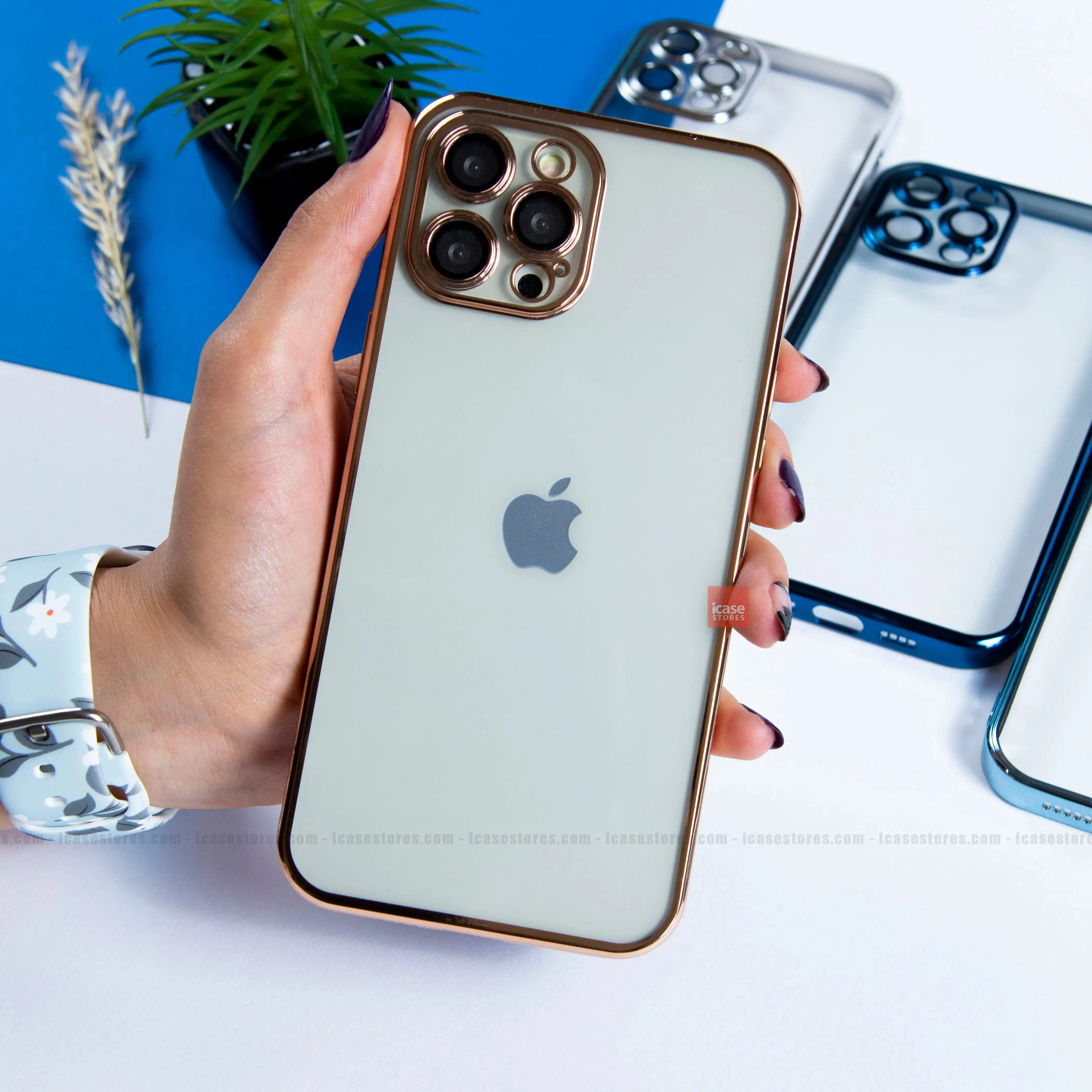Clear Luxury Plated Silicone Case