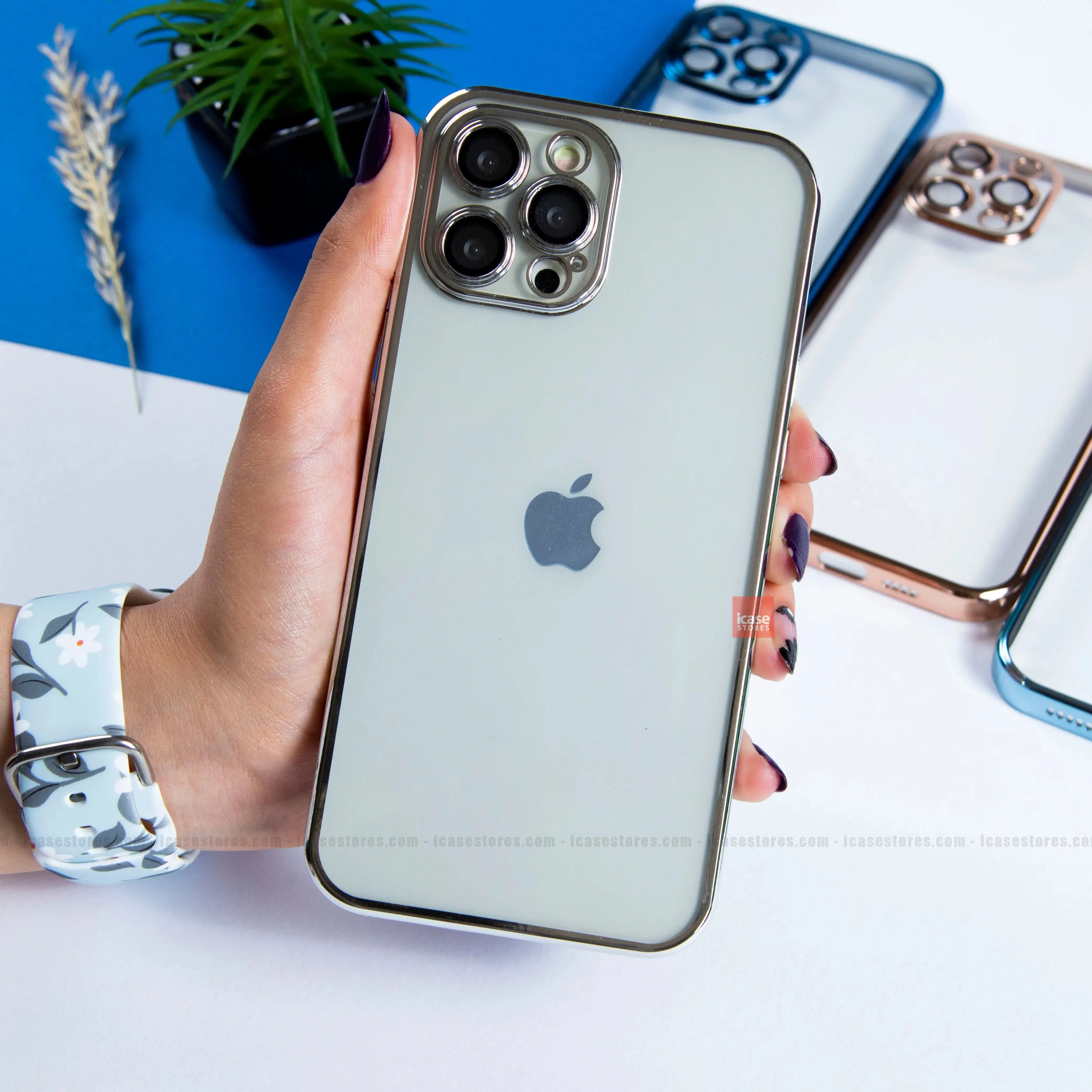 Clear Luxury Plated Silicone Case