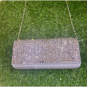 Clear Rhinestone Evening Clutch Purse