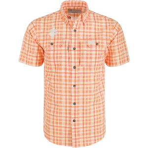 Clemson Hunter Creek Windowpane Plaid Short Sleeve Shirt