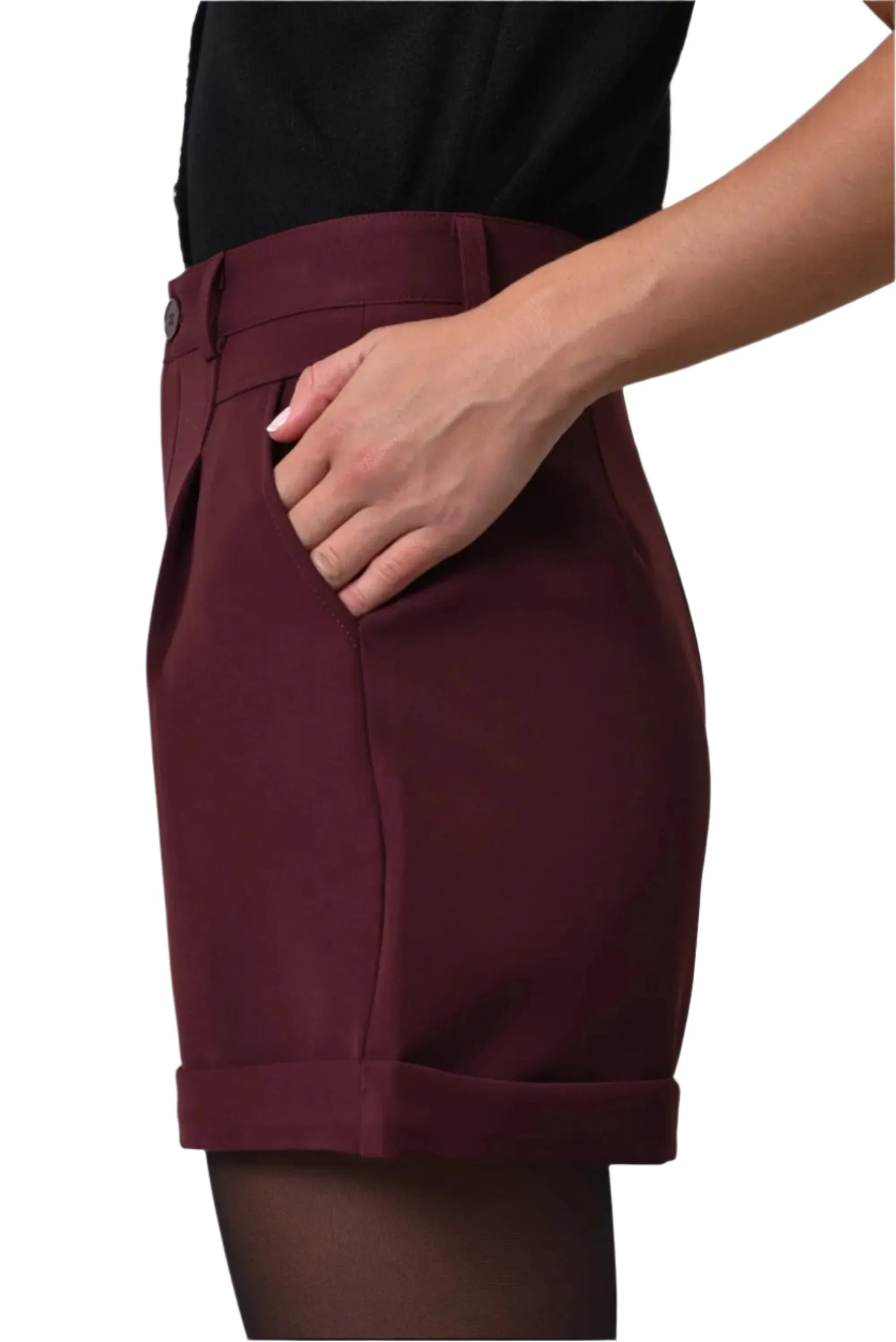 Clever Alice Nina Short in Black or Burgundy