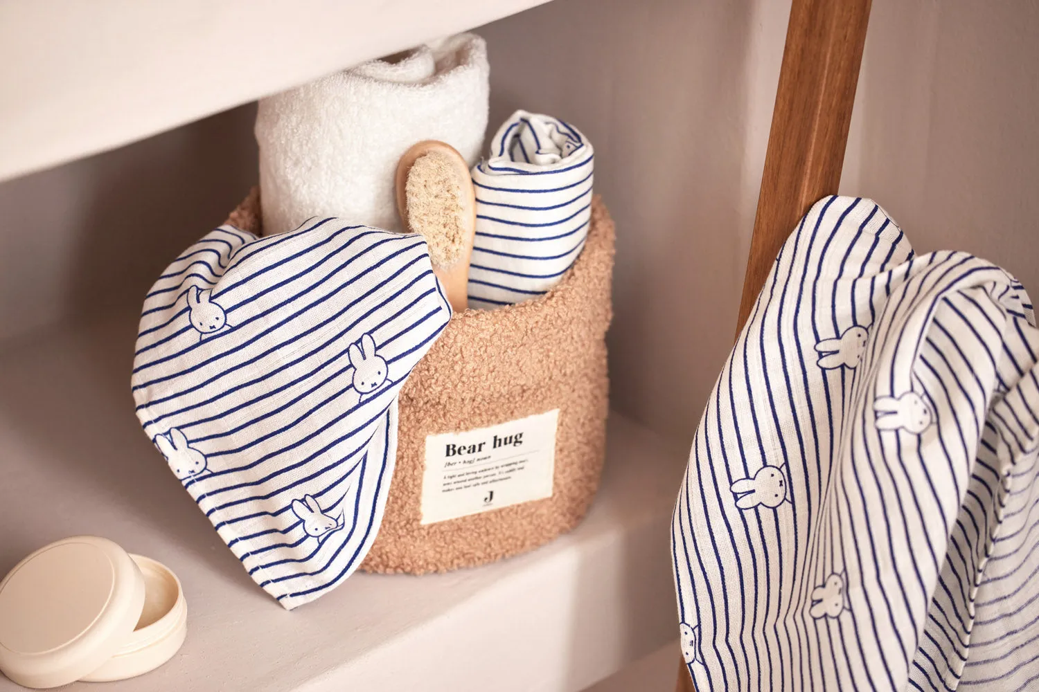 Cloth Muslin 70x70cm Miffy Stripe - Navy - 3 Pack