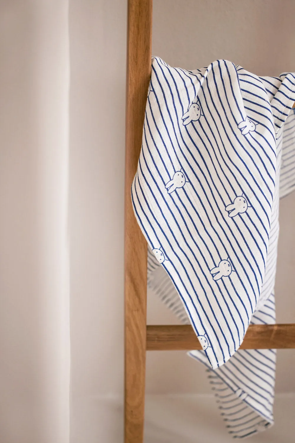 Cloth Muslin 70x70cm Miffy Stripe - Navy - 3 Pack