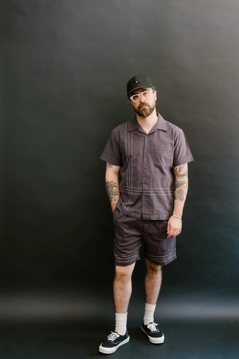 Club Short Hand Stitch - Plum
