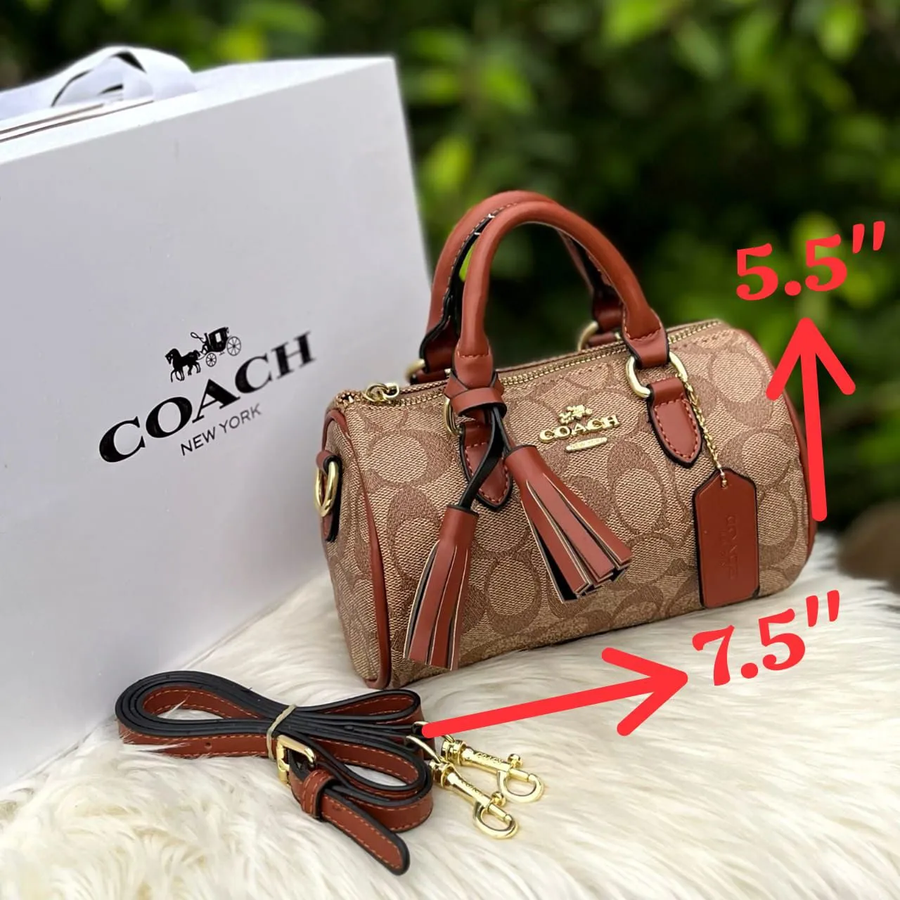 Coach Premium Crossbody Bag for Women (Brown)